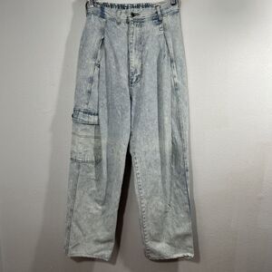 Vtg Todays News Jeans‎ Womens 27X29 Cargo Utility Loose Baggy Skater 90s Y2K